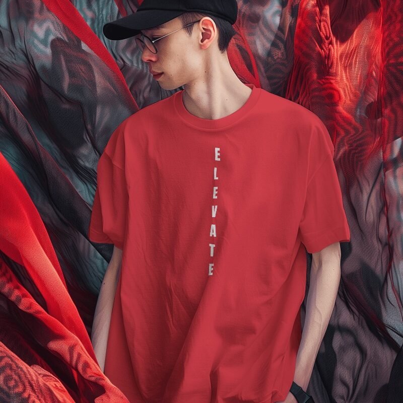 Unisex Oversized Classic T-Shirt Red - Elevate