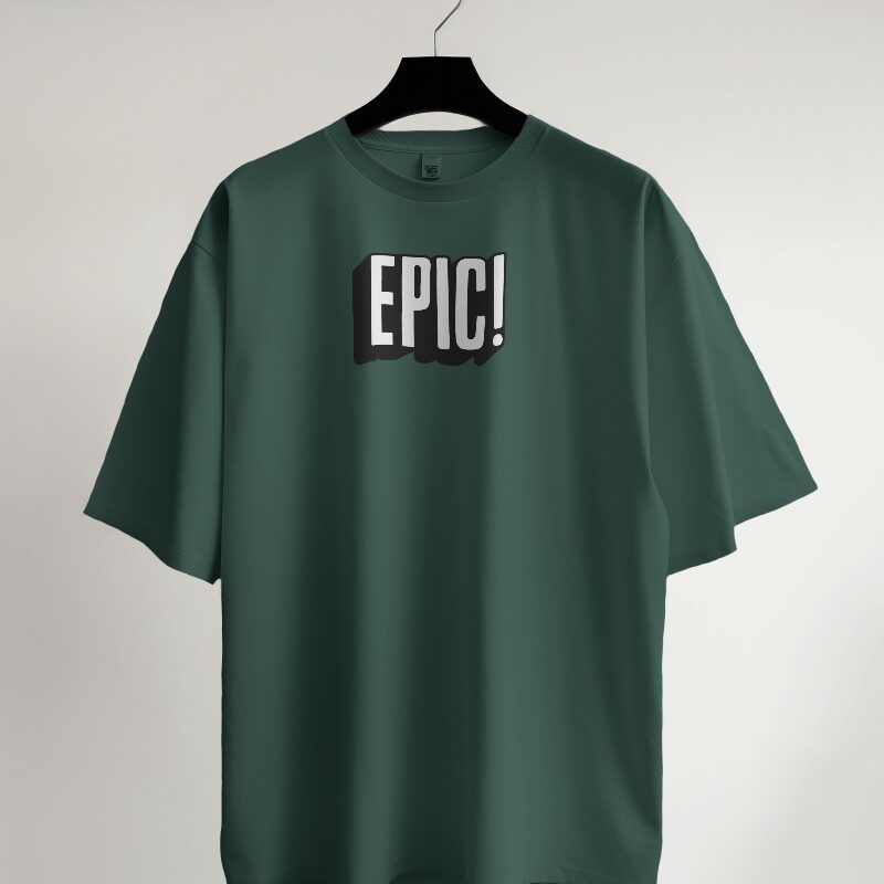 Unisex Oversized Classic T-Shirt Bottle Green - Epic!